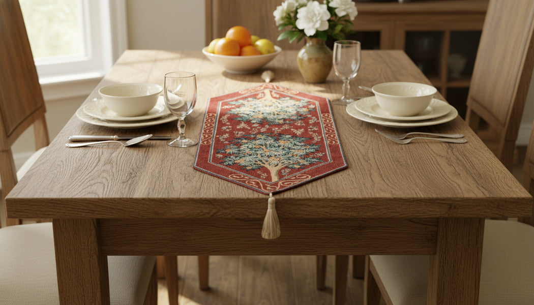 Orange Tree II French Tapestry Table Runner