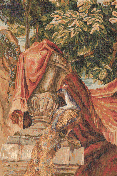 Bouquet Au Drape Fontaine with People French Tapestry