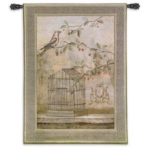 Oiseav Cage Cerise I Tapestry Wall Hanging