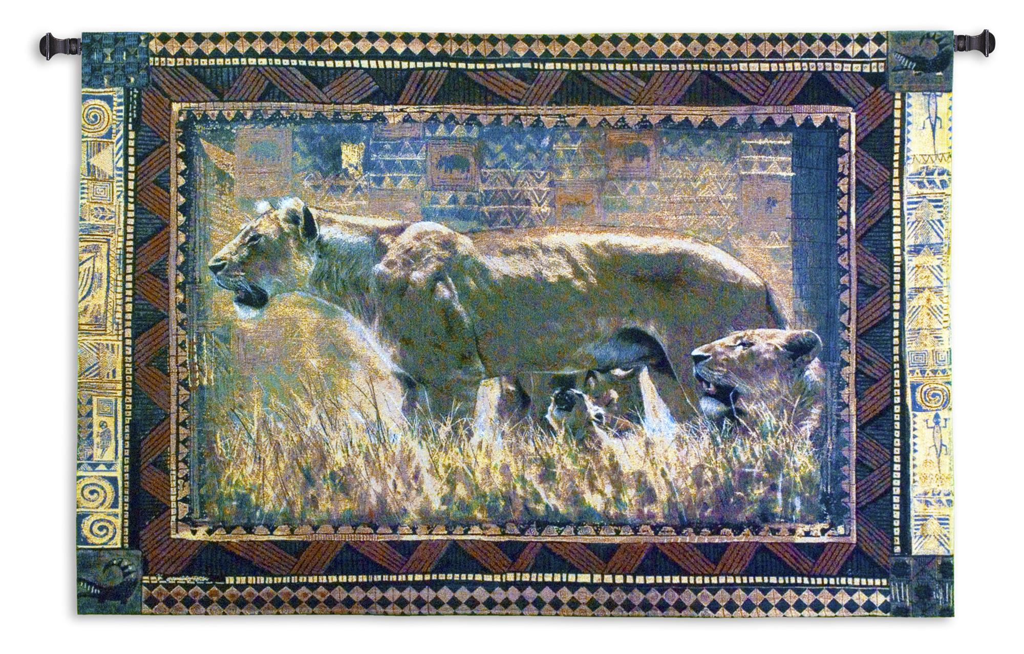 Protecting Her Cubs Tapestry Wall Hanging