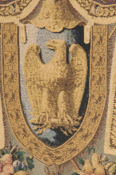 Napolean Burgundy Belgian Tapestry Wall Hanging