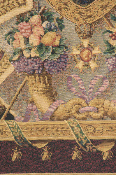 Napolean Burgundy Belgian Tapestry Wall Hanging