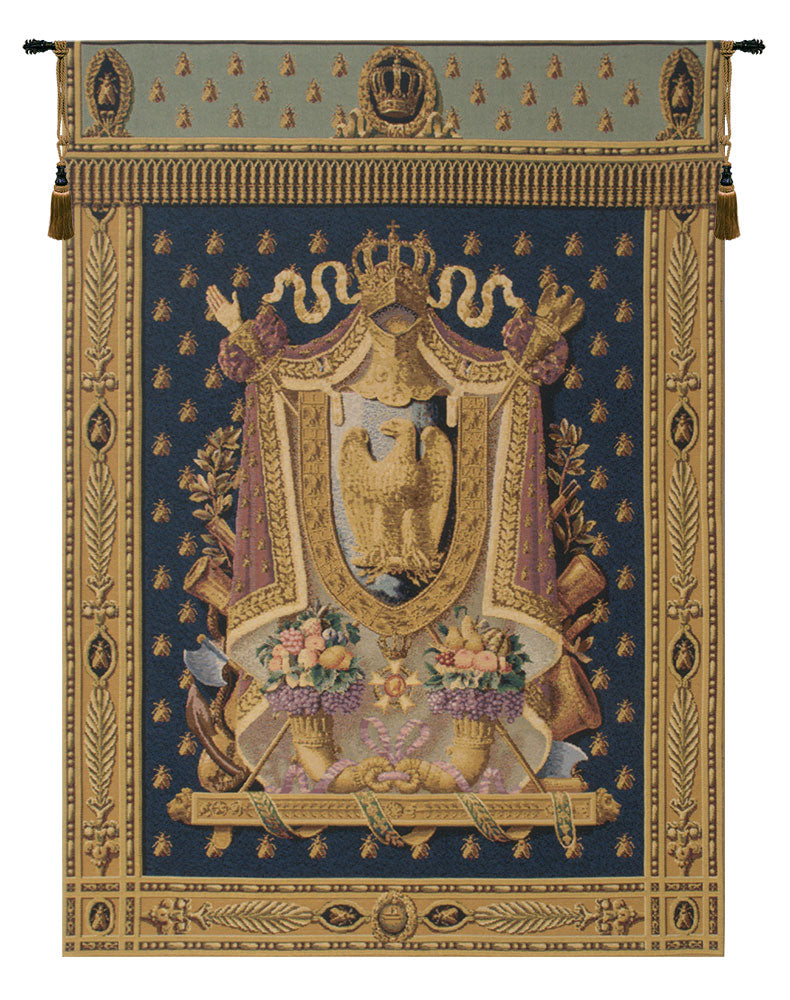 Napolean Dark Blue Belgian Tapestry Wall Hanging