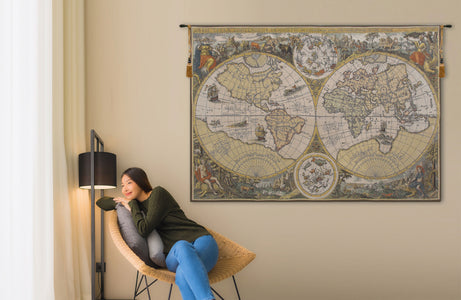 Orbis Terrae Belgian Tapestry Wall Hanging