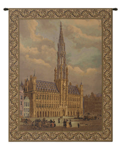 Town Hall Brussels Belgian Tapestry Wall Hanging