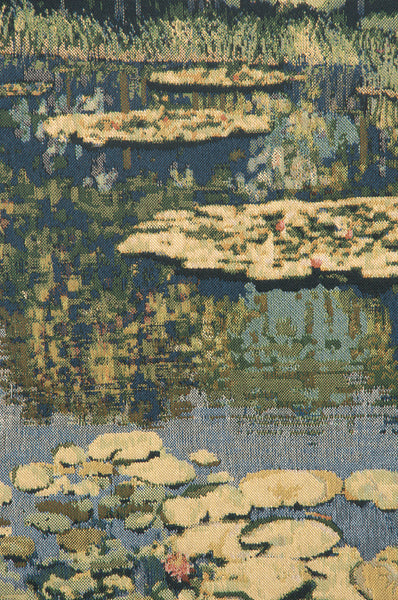 Lake Giverny With Border Belgian Tapestry Wall Hanging