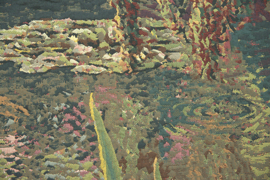 Monet's Garden 3 Large with Border Belgian Tapestry Wall Hanging