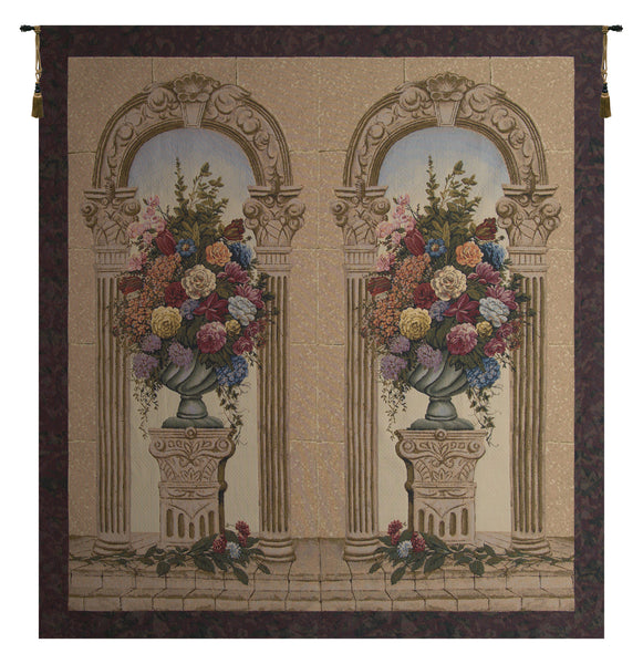 Floral Arch Duo Belgian Tapestry Wall Hanging