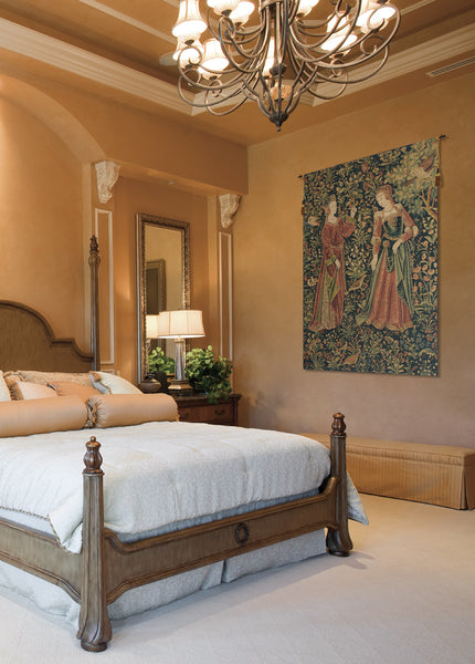 Promenade Left Panel Belgian Tapestry Wall Hanging