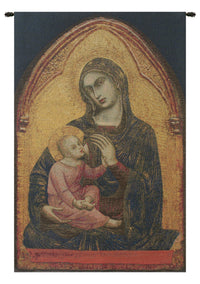Madonna en Or Belgian Tapestry Wall Hanging by Barnaba da Modena