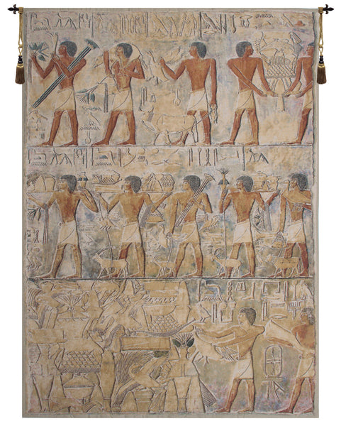 Saqqarah Beige Belgian Tapestry Wall Hanging