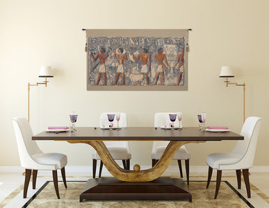 Saqqarah Blue Part I Belgian Tapestry Wall Hanging