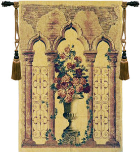 Floral Urn with Columns European Tapestry