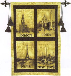 International Cities Tapestry Wall Hanging