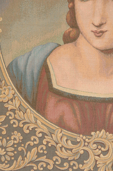 Madonna Del Cardellino Italian Tapestry Wall Hanging