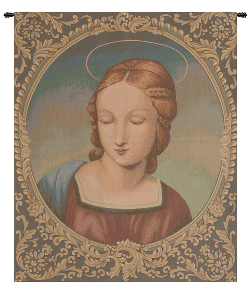 Madonna Del Cardellino Italian Tapestry Wall Hanging