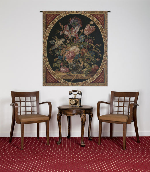 Flower Bouquet Italian Tapestry Wall Hanging