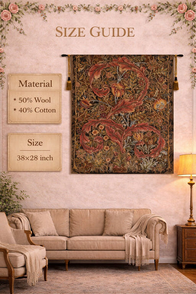 Acanthe Brown French Tapestry