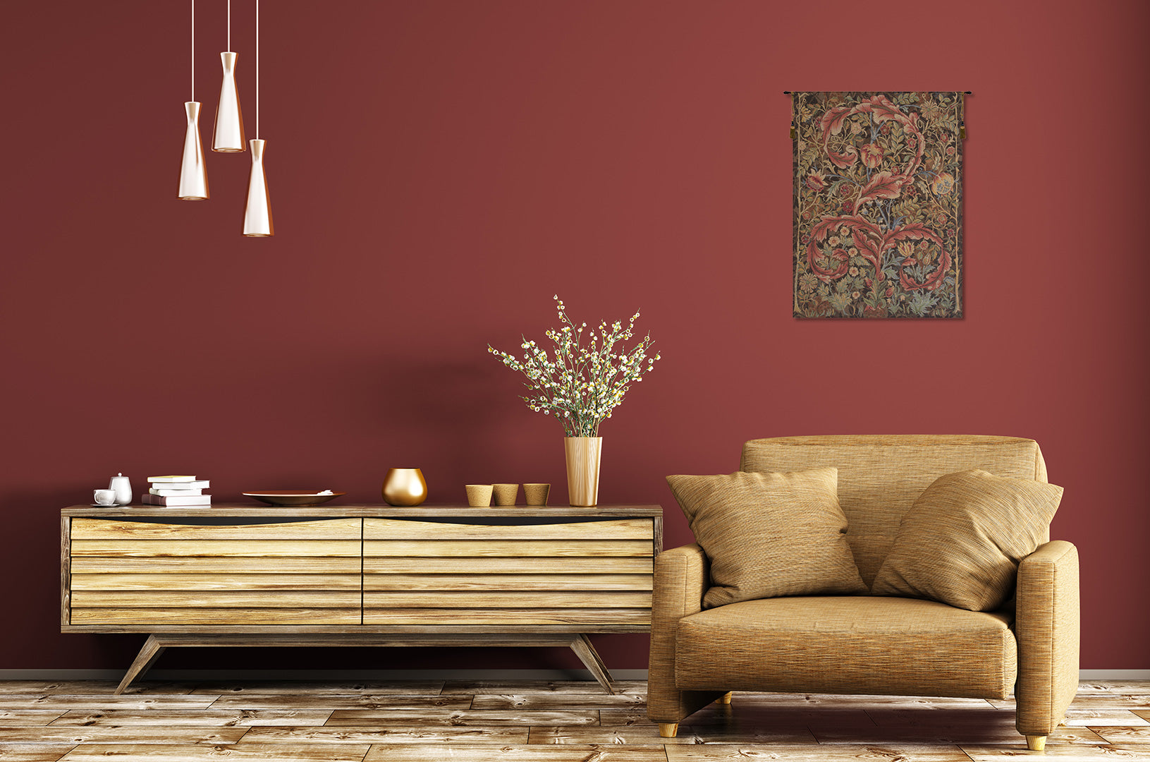 Acanthe Brown French Tapestry