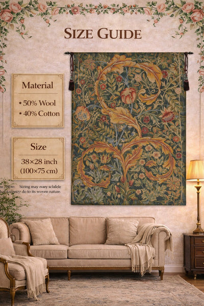 Acanthe Green Small French Tapestry