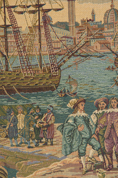 The Galleon Guardi Italian Tapestry Wall Hanging