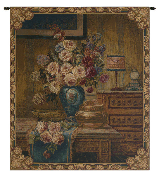Floral Setting Italian Tapestry Wall Hanging