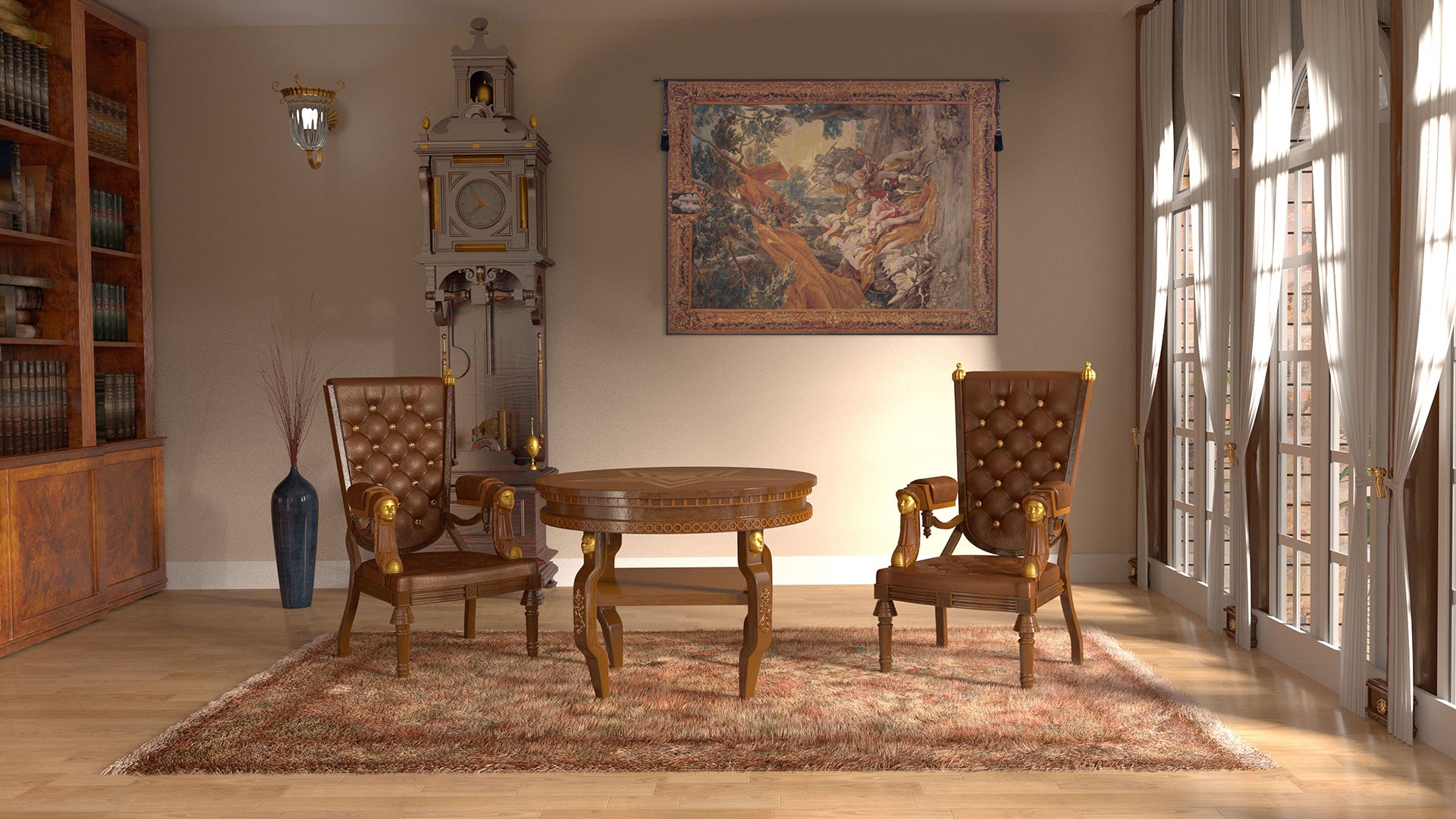 Diana Flanders Belgian Tapestry Wall Hanging