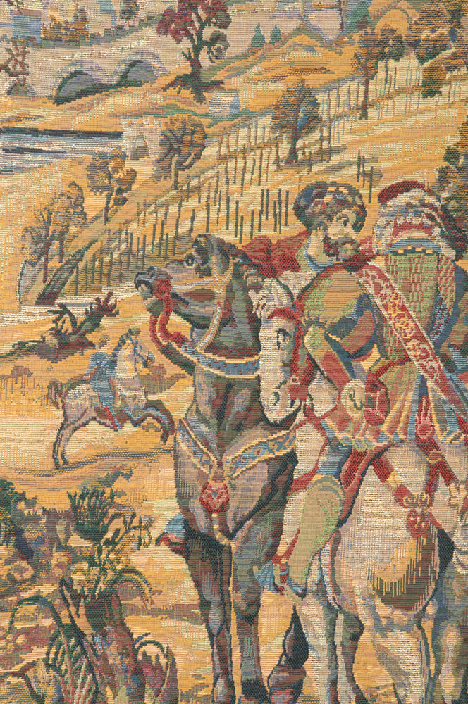 Old Brussels Flanders Vertical Belgian Tapestry Wall Hanging