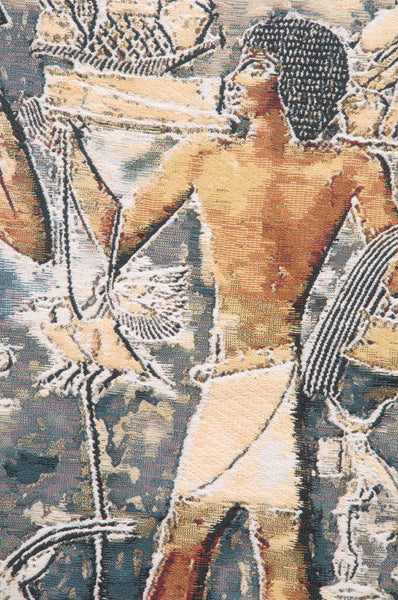 Saqqarah Blue Part 2 Belgian Tapestry Wall Hanging