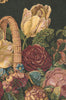 Flower Basket Black II Italian Tapestry Wall Hanging