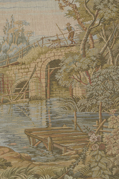 Washing Day at the Mill Horizontal  Italian Tapestry Wall Hanging