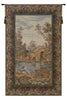 Fishing at the Lake Vertical Italian Tapestry Wall Hanging