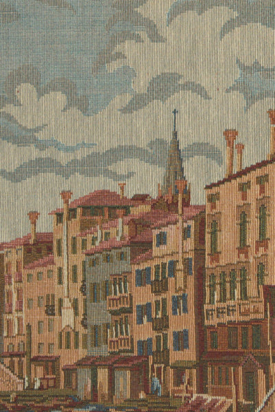 Shore on the Large Canal Italian Tapestry Wall Hanging