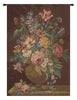 Vase with Flowers Brown Italian Tapestry Wall Hanging