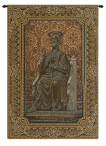 Bronze Statue of St. Pietro Italian Tapestry Wall Hanging