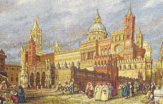 Palermo, The Cathedral Italian Tapestry Wall Hanging