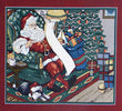 Santa on a Chair Italian Tapestry Wall Hanging