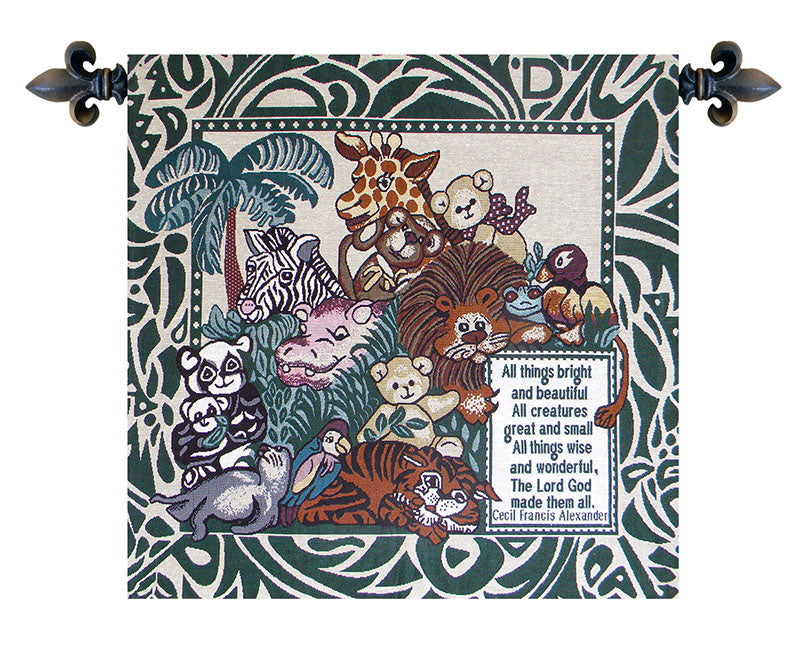 All Creatures Great and Small Italian Tapestry Wall Hanging