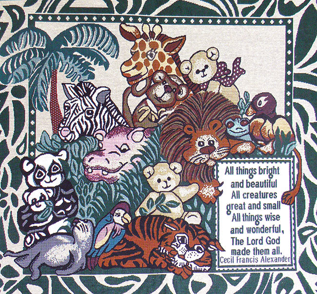 All Creatures Great and Small Italian Tapestry Wall Hanging