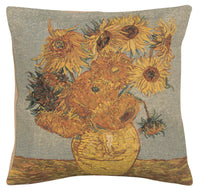 Van Gogh's Sunflower III European Cushion Cover by Vincent Van Gogh