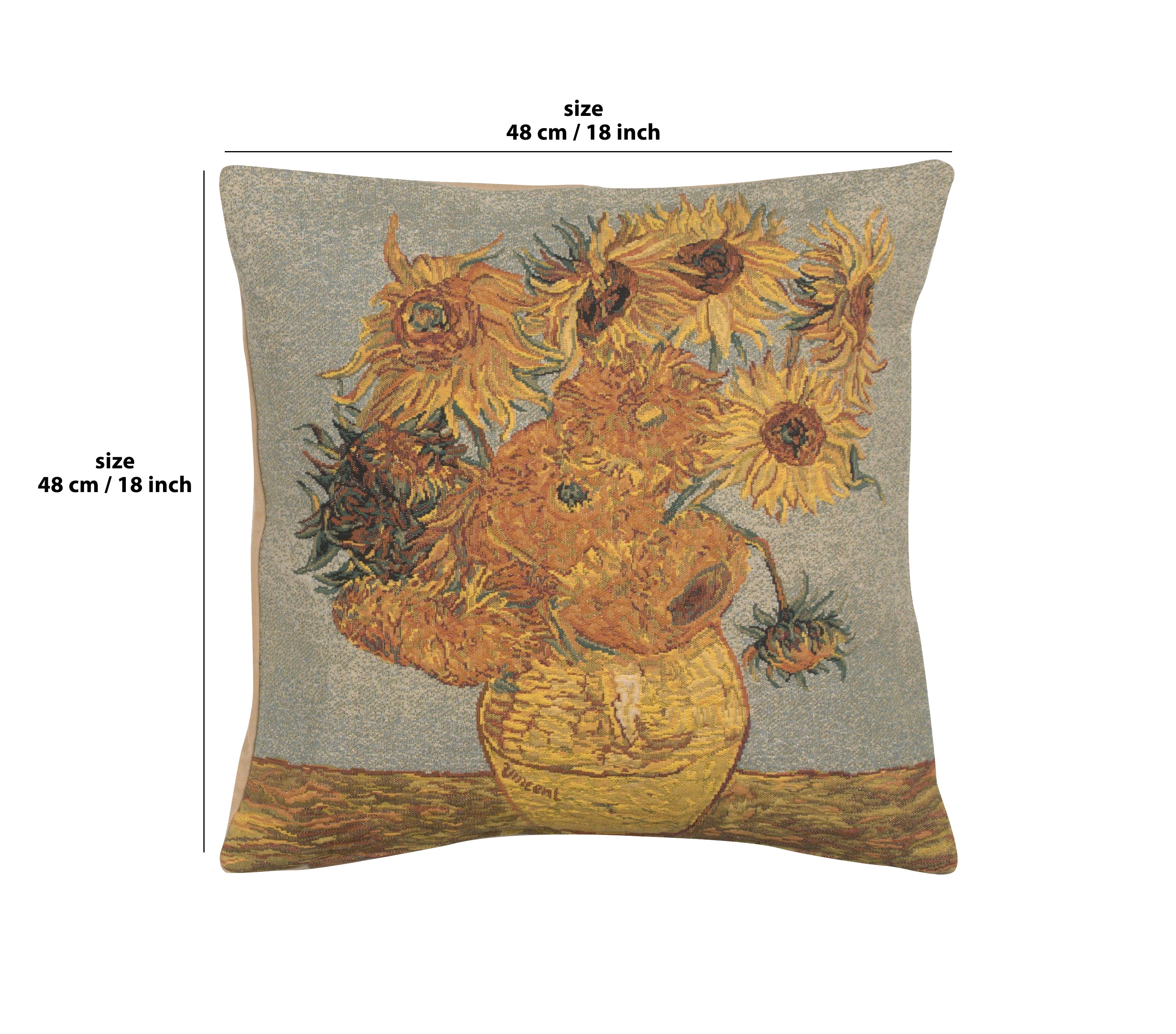 Van Gogh's Sunflower III European Cushion Cover