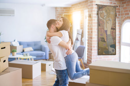 Water Snakes by Klimt Italian Tapestry Wall Hanging