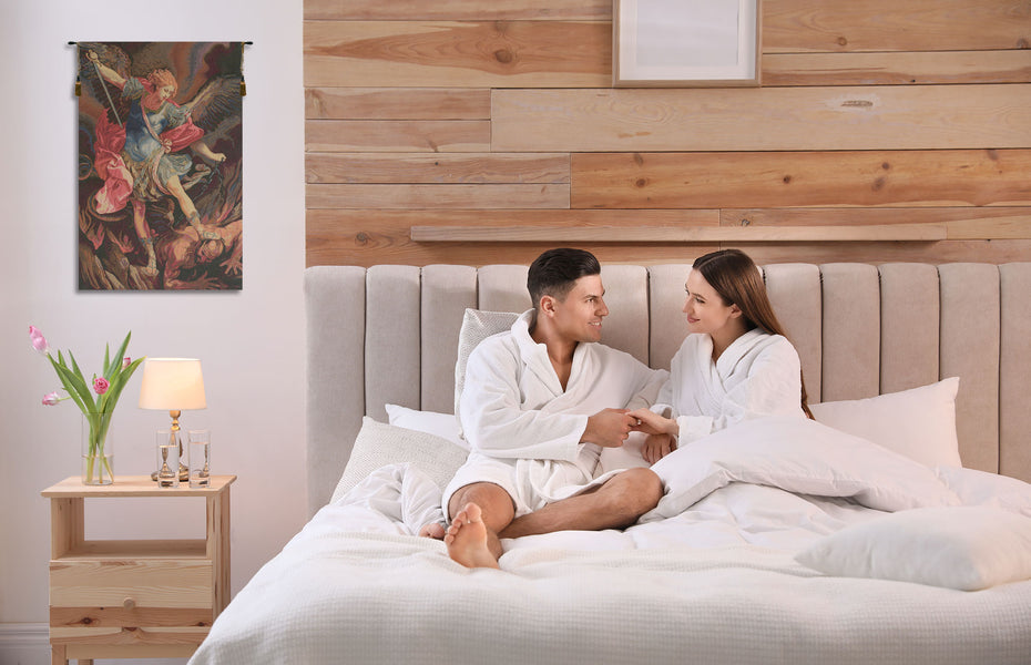 St. Michele Arcangelo Italian Tapestry Wall Hanging