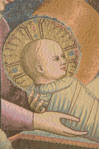 Nativity Giotto Left Panel Italian Tapestry Wall Hanging