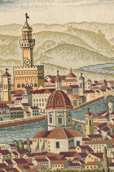 Florence Ancient Map Italian Tapestry Wall Hanging