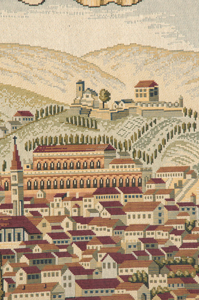Florence Ancient Map Italian Tapestry Wall Hanging