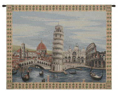 Monuments Italy Italian Tapestry Wall Hanging