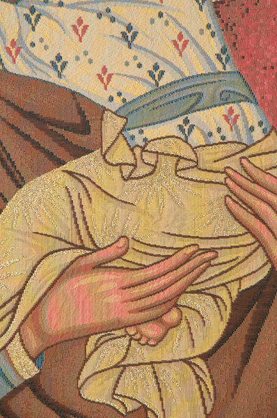 Icon Madonna Italian Tapestry Wall Hanging