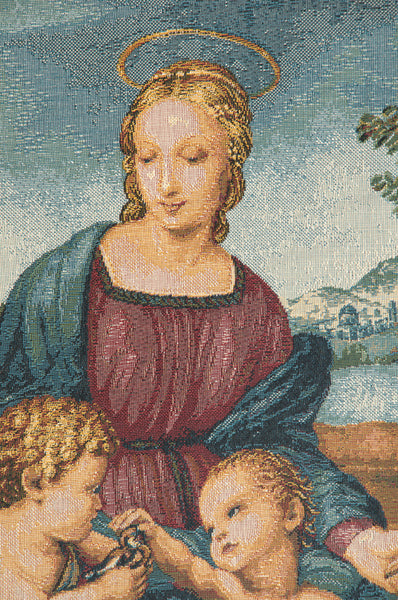 Madonna del Cardellino II Italian Tapestry Wall Hanging