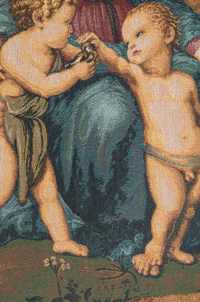 Madonna del Cardellino II Italian Tapestry Wall Hanging
